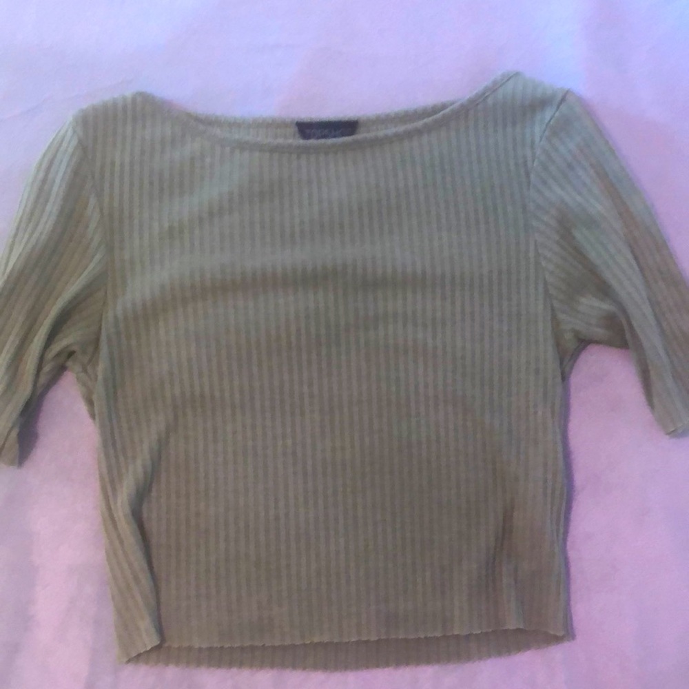 Green crop top